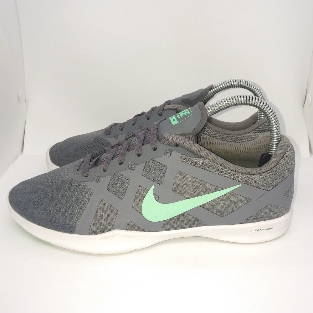 Nike Lunar Lux TR Training‎ Sneakers Women's Size 8.5 Grey, Green